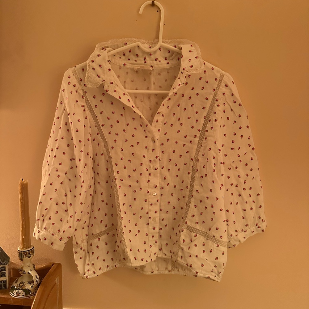 Sezane Floral Blouse